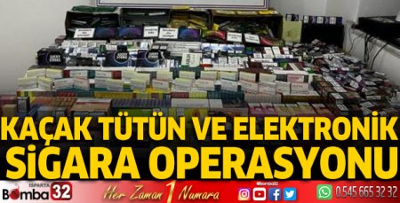 Jandarmadan kaçak tütün ve elektronik sigara operasyonu