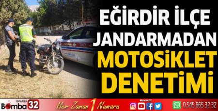 Jandarmadan motosiklet denetimi