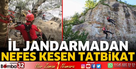 Jandarmadan nefes kesen tatbikat 