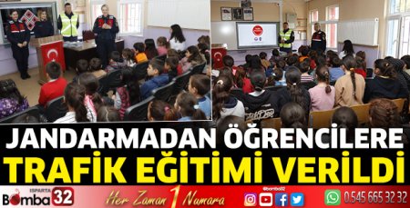 Jandarmadan öğrencilere trafik eğitimi