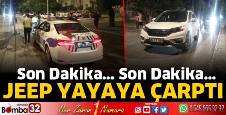 Jeep yayaya çarptı