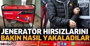 Jeneratör hırsızları yakayı ele verdi