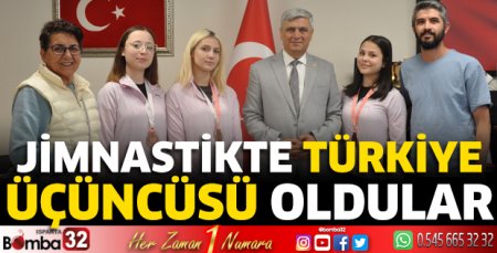 Jimnastikte Türkiye üçüncüsü oldular