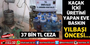 KAÇAK İÇKİ ÜRETİMİ YAPAN EVE BASKIN