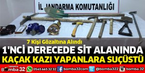 KAÇAK KAZI YAPANLARA OPERASYON YAPILDI