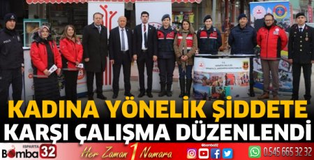 Kadına yönelik şiddete karşı çalışma düzenlendi