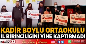 Kadir Boylu Ortaokulu il birinciliğini yine kaptırmadı