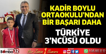 Kadir Boylu Ortaokulu'ndan yeni başarı
