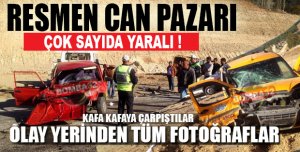KAFA KAFAYA ÇARPIŞTILAR ÇOK SAYIDA YARALI 