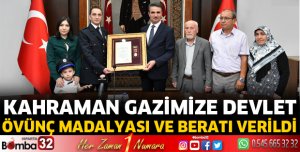 Kahraman Gazimize Devlet Övünç Madalyası ve Beratı Verildi