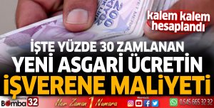 Kalem kalem hesaplandı! İşte yüzde 30 zamlanan yeni asgari ücretin işverene maliyeti