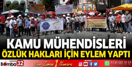 Kamu mühendisleri özlük hakları için eylem yaptı