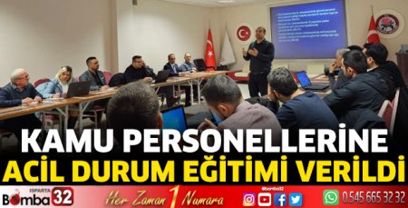 Kamu personellerine acil durum eğitimi veridi