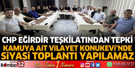 Kamuya ait vilayet konukevinde siyasi toplantı yapılamaz  