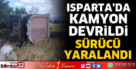 Kamyon devrildi