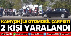 KAMYON İLE OTOMOBİL ÇARPIŞTI