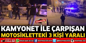 KAMYONET İLE MOTOSİKLET ÇARPIŞTI