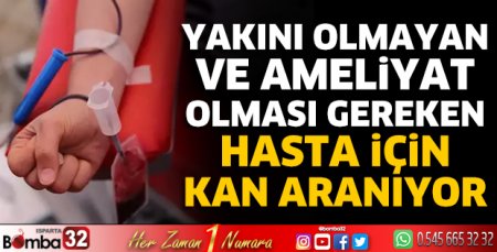 Kan aranıyor