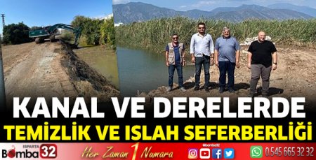 Kanal ve derelerde temizlik ve ıslah seferberliği