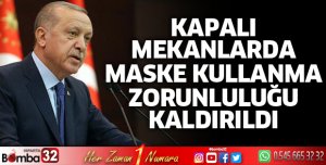 Kapalı mekanlardaki maske kullanma zorunluluğu kaldırıldı