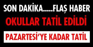KAR TATİLİ UZATILDI