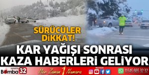 Kar yağışı etkisini artırıyor! Sürücüler dikkat