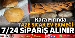 Kara fırında taze sıcak ev ekmeği 