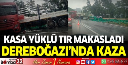 Kasa yüklü TIR makasladı