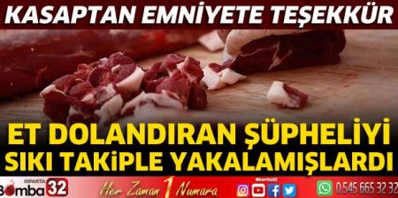 Kasaptan emniyete teşekkür
