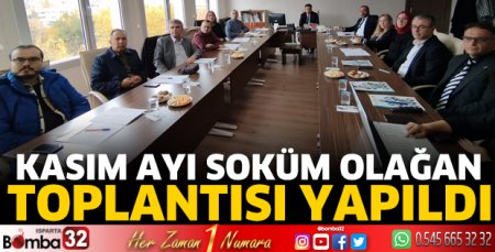 Kasım Ayı SOKÜM Olağan Toplantısı yapıldı