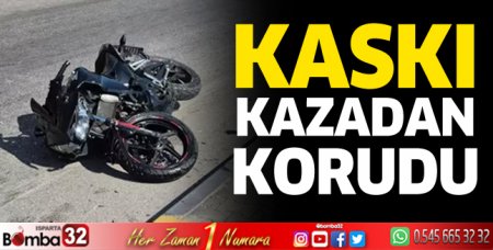 Kaskı kazadan korudu