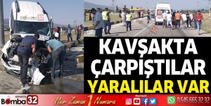 Kavşakta çarpıştılar 