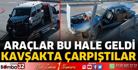 Kavşakta çarpıştılar