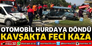 KAVŞAKTA ÇARPIŞTILAR! YARALILAR VAR