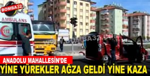 Kavşakta otomobille kamyon çarpıştı: 2 yaralı