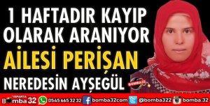 KAYIPLARA KARIŞAN AYŞEGÜL HER YERDE ARANIYOR