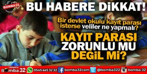 KAYIT PARASI VE ÖZEL SINIF İDDİALARINA BAKANDAN AÇIKLAMA