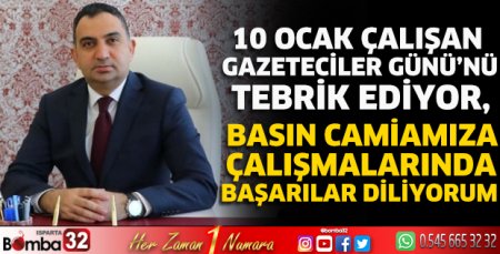 Kaymakam Çelik'in Gazeteciler Günü mesajı