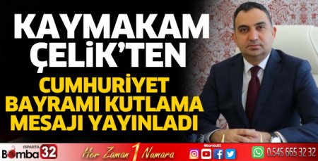 Kaymakam Çelik'ten kutlama mesajı