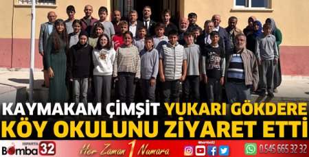 Kaymakam Çimşit Yukarı Gökdere köy okulunu ziyaret etti