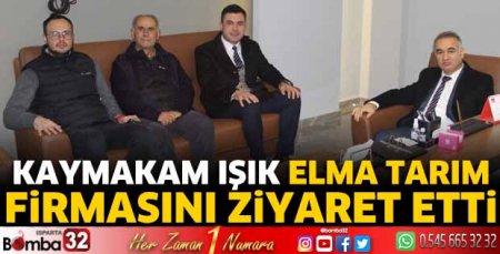 Kaymakam Işık Elma Tarım firmasını ziyaret etti