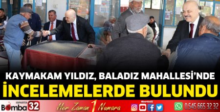 Kaymakam Yıldız, Baladız Mahallesi’nde İncelemelerde Bulundu