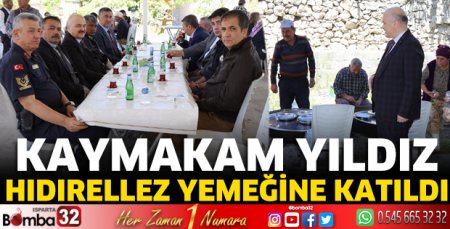 Kaymakam Yıldız Hıdırellez yemeğine katıldı