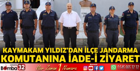 Kaymakam Yıldız’dan İlçe Jandarma Komutanına iade-i ziyaret