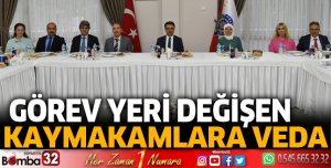 Kaymakamlara veda yemeği