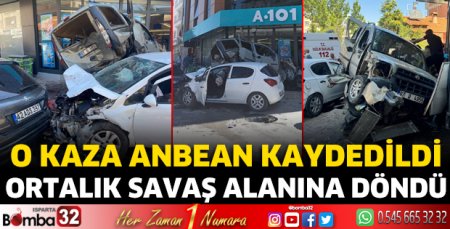 Kaza güvenlik kameralarına kaydedildi