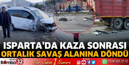 Kaza sonrası ortalık savaş alanına döndü 