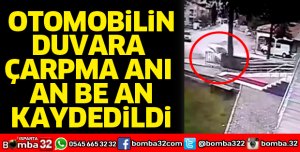 Kaza yapmamak için manevra yapınca otomobiliyle cami duvarına çarptı