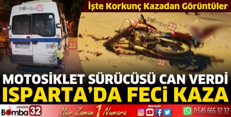 Kazada motosiklet sürücüsü can verdi 