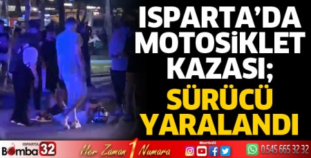 Kazada motosiklet sürücüsü yaralandı 